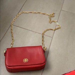 Tory Burch red crossbody very lightly used